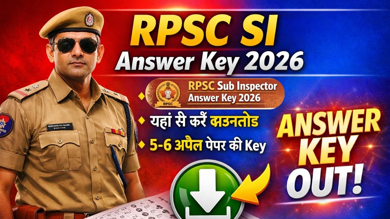 RPSC Sub Inspector Answer Key 2026