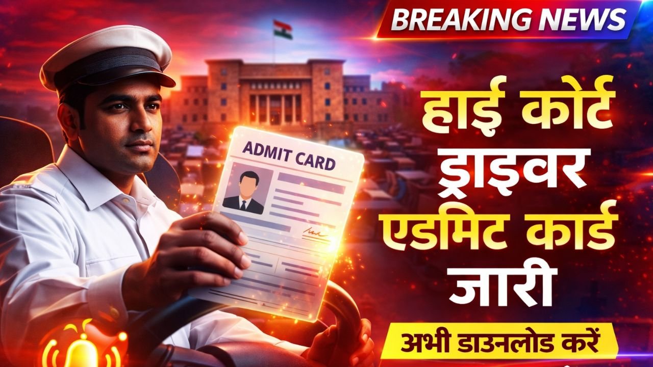 Rajasthan High Court Driver Admit Card 2026