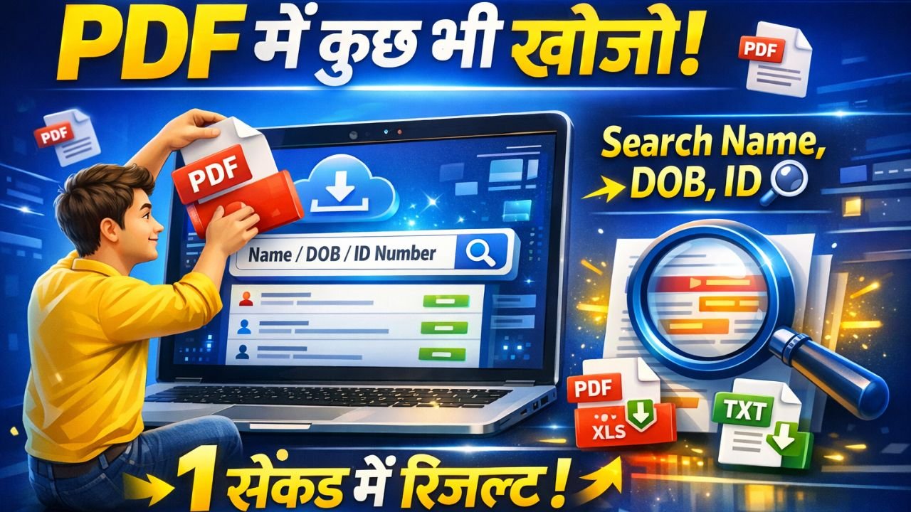 PDF Search & Export Page